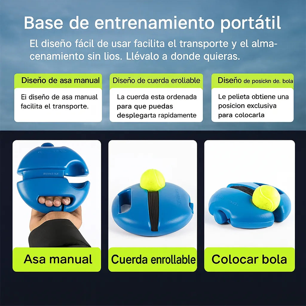 Entrenador de Tenis Portátil SetPoints Pro para Práctica y Diversión