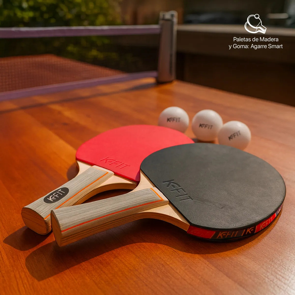 Set Ping Pong Tenis Mesa 2 Paleta + 3 Pelotas + Malla