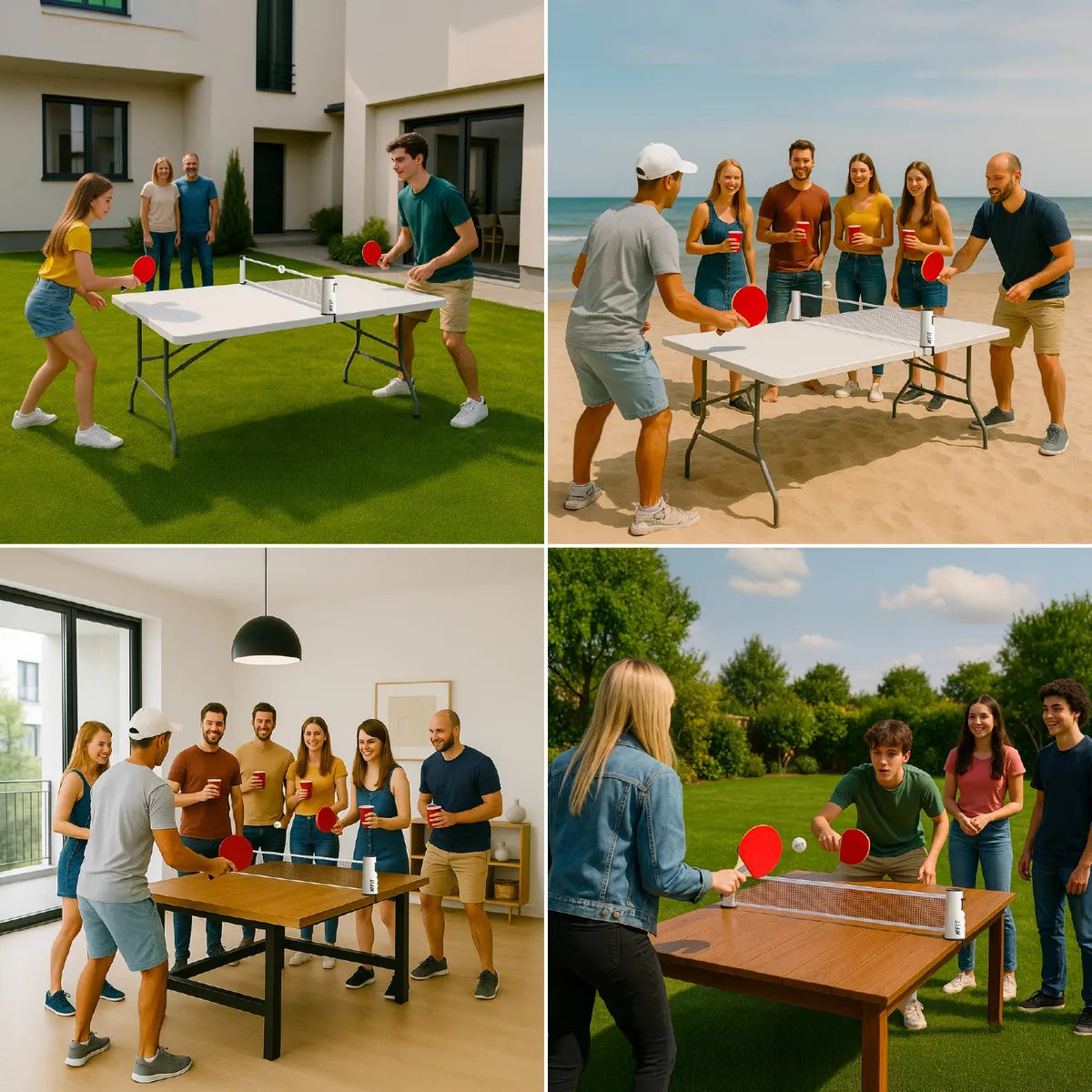 Set Ping Pong Tenis Mesa 2 Paleta + 3 Pelotas + Malla